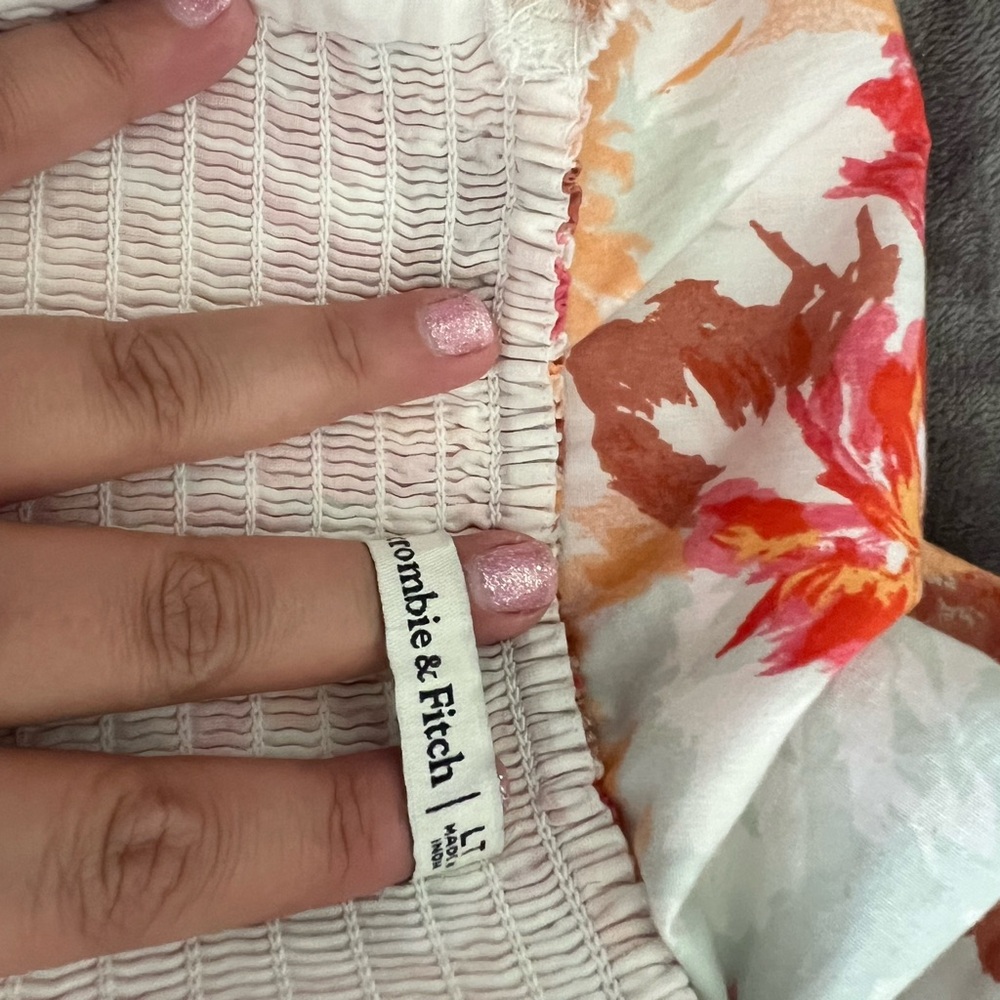 Abercrombie & Fitch Pink and Orange Floral Sundress - Picture 8 of 9